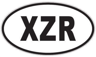 XZR - 3 Letter Initials Oval Sticker