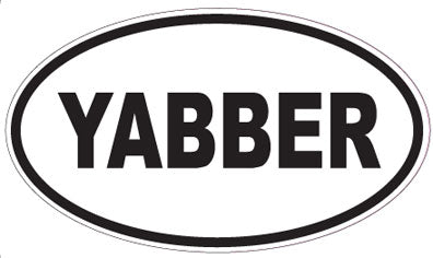 YABBER - Oval Sticker