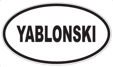 YABLONSKI - Oval Sticker