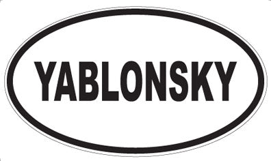 YABLONSKY - Oval Sticker
