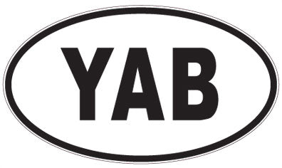 YAB - 3 Letter Initials Oval Magnet
