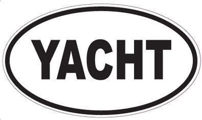 YACHT - Oval Sticker
