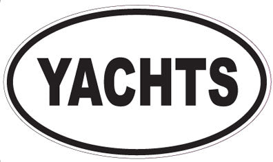 YACHTS - Oval Sticker