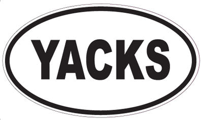 YACKS - Oval Sticker