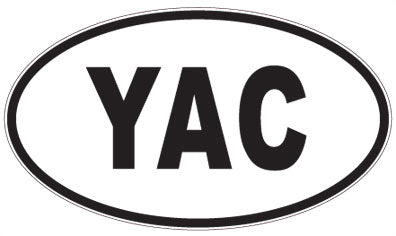 YAC - 3 Letter Initials Oval Magnet