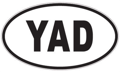 YAD - 3 Letter Initials Oval Magnet