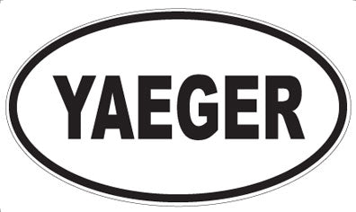 YAEGER - Oval Sticker