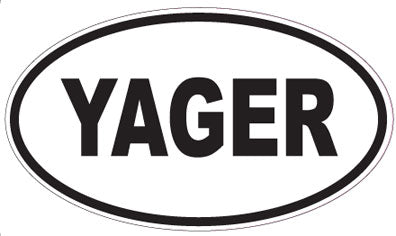 YAGER - Oval Sticker