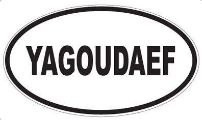 YAGOUDAEF - Oval Sticker