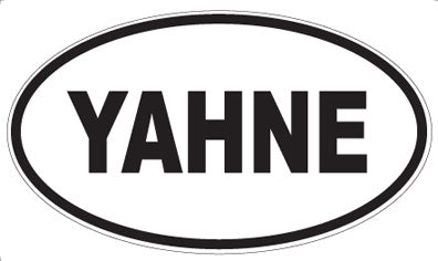 YAHNE - Oval Sticker