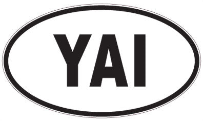 YAI - 3 Letter Initials Oval Magnet