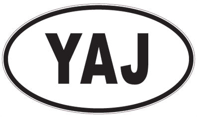 YAJ - 3 Letter Initials Oval Magnet