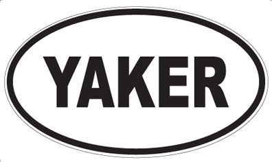 YAKER - Oval Sticker
