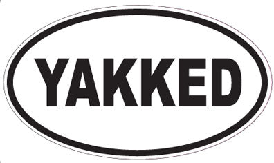 YAKKED - Oval Sticker