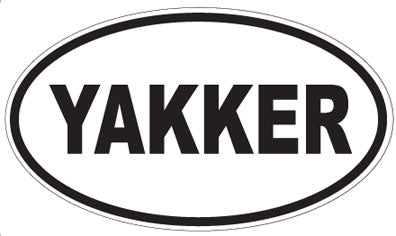 YAKKER - Oval Sticker