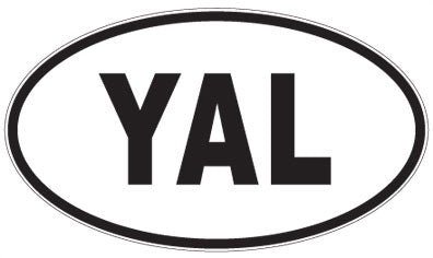 YAL - 3 Letter Initials Oval Magnet