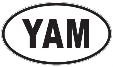 YAM - 3 Letter Initials Oval Magnet