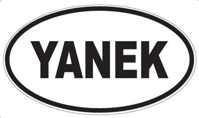 YANEK - Oval Sticker