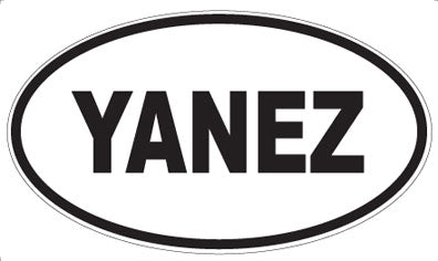 YANEZ - Oval Magnet
