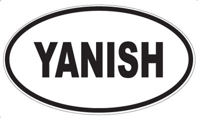 YANISH - Oval Sticker