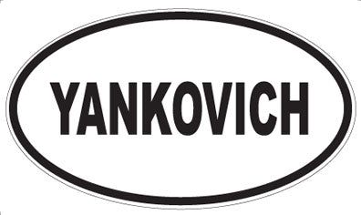 YANKOVICH - Oval Sticker