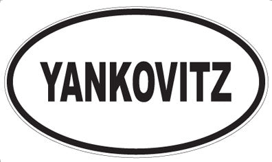YANKOVITZ - Oval Sticker