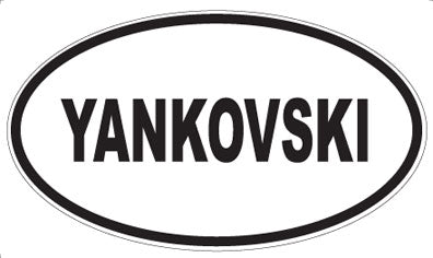 YANKOVSKI - Oval Sticker