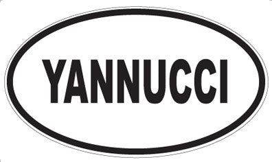 YANNUCCI - Oval Sticker