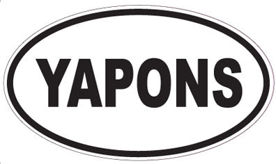 YAPONS - Oval Sticker