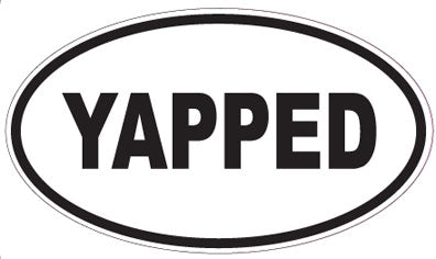 YAPPED - Oval Sticker