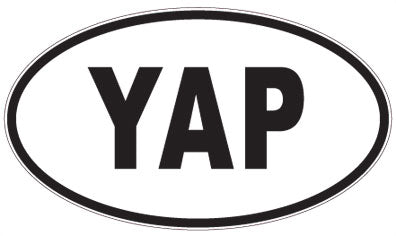 YAP - 3 Letter Initials Oval Magnet