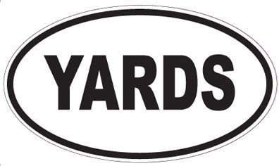YARDS - Oval Sticker