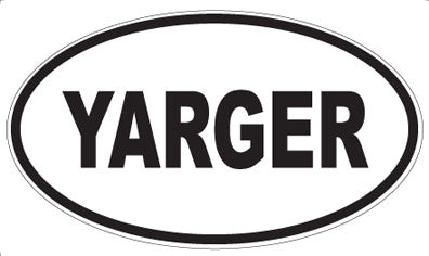 YARGER - Oval Sticker