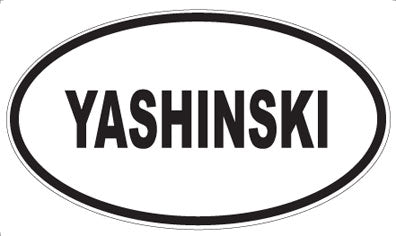 YASHINSKI - Oval Sticker