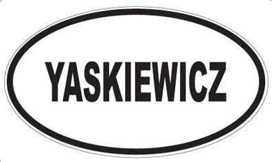 YASKIEWICZ - Oval Sticker