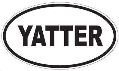 YATTER - Oval Sticker