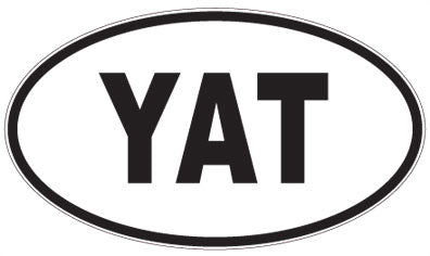 YAT - 3 Letter Initials Oval Magnet
