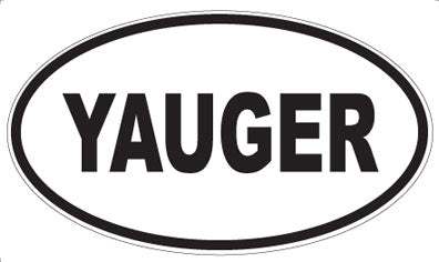 YAUGER - Oval Sticker