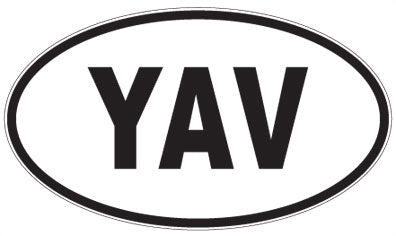 YAV - 3 Letter Initials Oval Sticker
