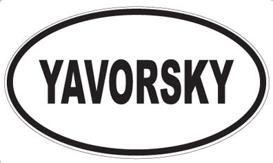 YAVORSKY - Oval Sticker