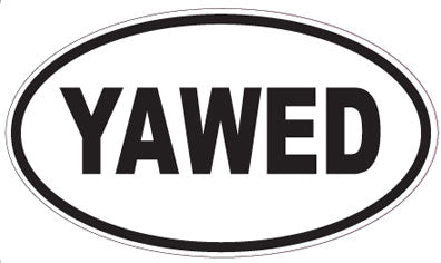 YAWED - Oval Sticker
