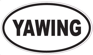 YAWING - Oval Sticker