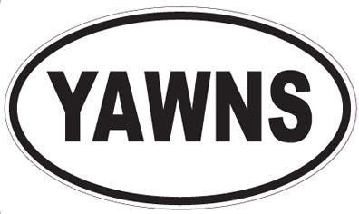 YAWNS - Oval Sticker