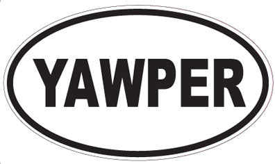 YAWPER - Oval Sticker