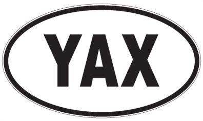 YAX - 3 Letter Initials Oval Magnet