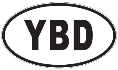 YBD - 3 Letter Initials Oval Sticker