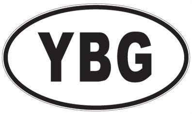 YBG - 3 Letter Initials Oval Magnet