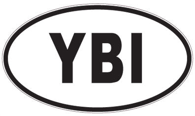 YBI - 3 Letter Initials Oval Sticker