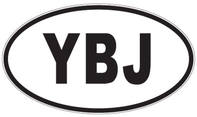 YBJ - 3 Letter Initials Oval Magnet