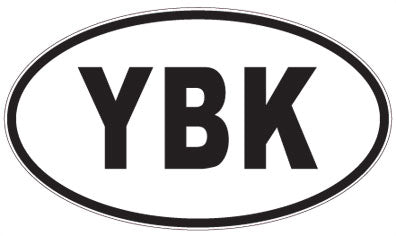 YBK - 3 Letter Initials Oval Sticker